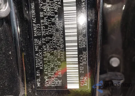 2023 Lexus Es 350 Luxury z USA, uszkodzony, nr VIN 58AEZ1B13PU149503